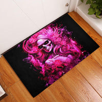Skull Lady Rubber Doormat Look Hot Be Cold - Wonder Print Shop
