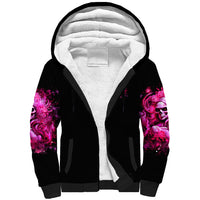Skull Lady Sherpa Hoodie Look Hot Be Cold - Wonder Print Shop