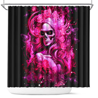 Skull Lady Shower Curtain Look Hot Be Cold