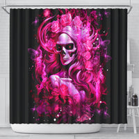 Skull Lady Shower Curtain Look Hot Be Cold
