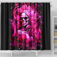 Skull Lady Shower Curtain Look Hot Be Cold