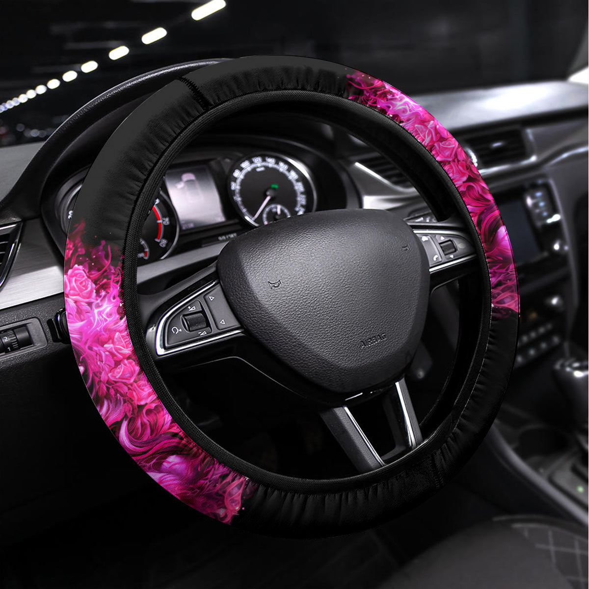 Skull Lady Steering Wheel Cover Look Hot Be Cold - Wonder Print Shop