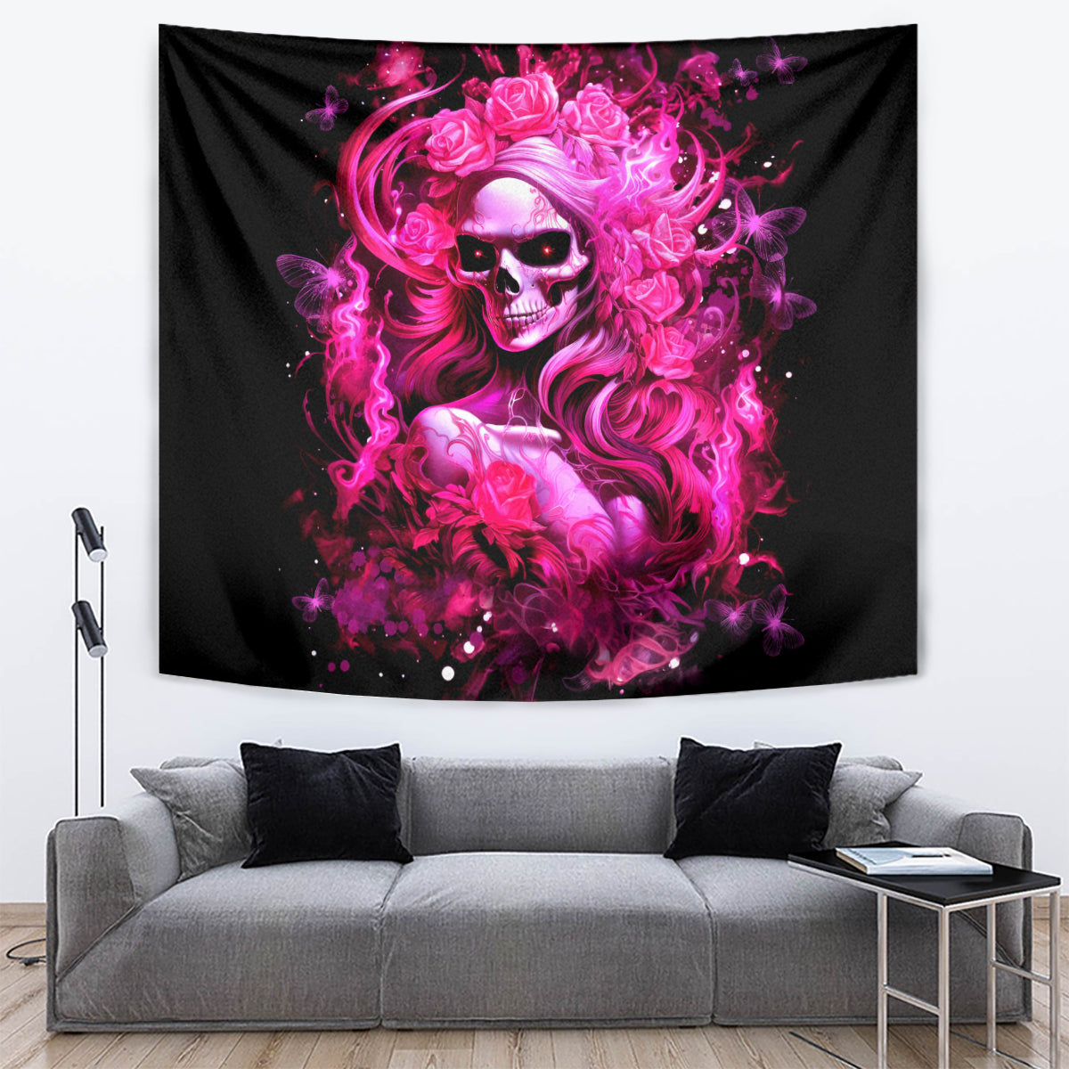 Skull Lady Tapestry Look Hot Be Cold - Wonder Print Shop