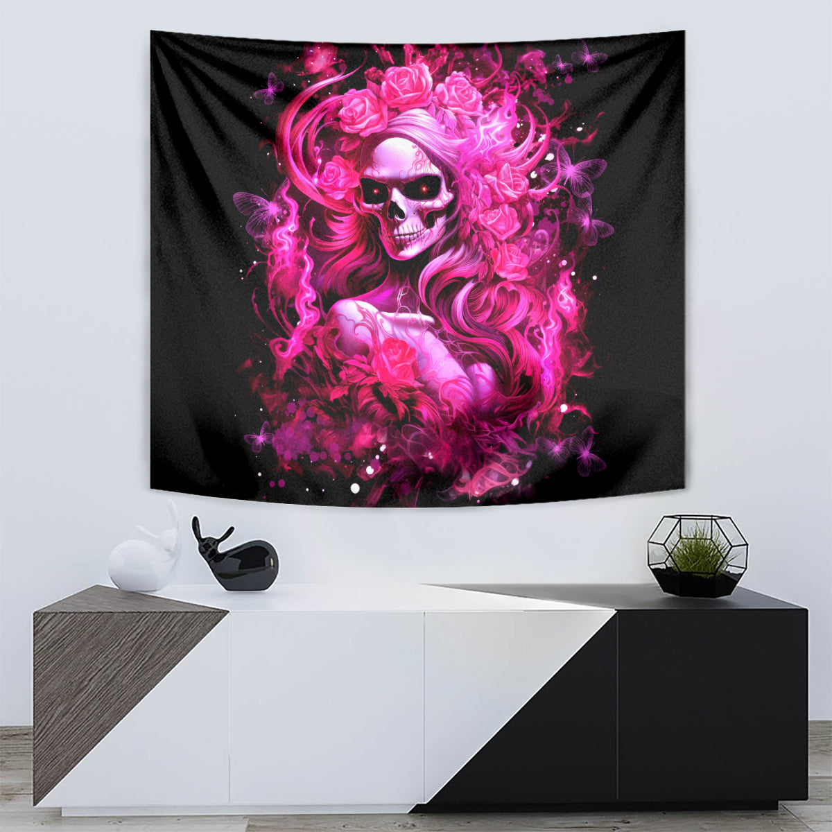 Skull Lady Tapestry Look Hot Be Cold - Wonder Print Shop