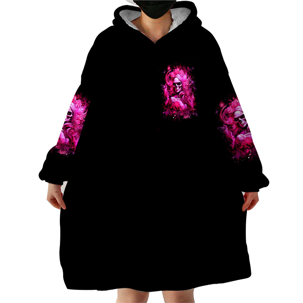 Skull Lady Wearable Blanket Hoodie Look Hot Be Cold - Wonder Print Shop
