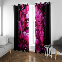 Skull Lady Window Curtain Look Hot Be Cold - Wonder Print Shop