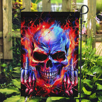 Flame Skull Garden Flag My Give A Fuck Is Broken But My Go Fuck Yourself Is Fully Functional - Wonder Print Shop