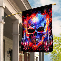 Flame Skull Garden Flag My Give A Fuck Is Broken But My Go Fuck Yourself Is Fully Functional - Wonder Print Shop