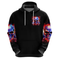 Flame Skull Hoodie My Give A Fuck Is Broken But My Go Fuck Yourself Is Fully Functional - Wonder Print Shop