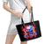 Flame Skull Leather Tote Bag My Give A Fuck Is Broken But My Go Fuck Yourself Is Fully Functional - Wonder Print Shop