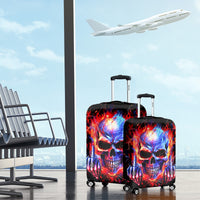 Flame Skull Luggage Cover My Give A Fuck Is Broken But My Go Fuck Yourself Is Fully Functional - Wonder Print Shop