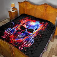 Flame Skull Quilt My Give A Fuck Is Broken But My Go Fuck Yourself Is Fully Functional - Wonder Print Shop