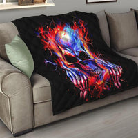 Flame Skull Quilt My Give A Fuck Is Broken But My Go Fuck Yourself Is Fully Functional - Wonder Print Shop
