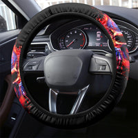 Flame Skull Steering Wheel Cover My Give A Fuck Is Broken But My Go Fuck Yourself Is Fully Functional - Wonder Print Shop