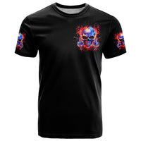 Flame Skull T Shirt My Give A Fuck Is Broken But My Go Fuck Yourself Is Fully Functional - Wonder Print Shop