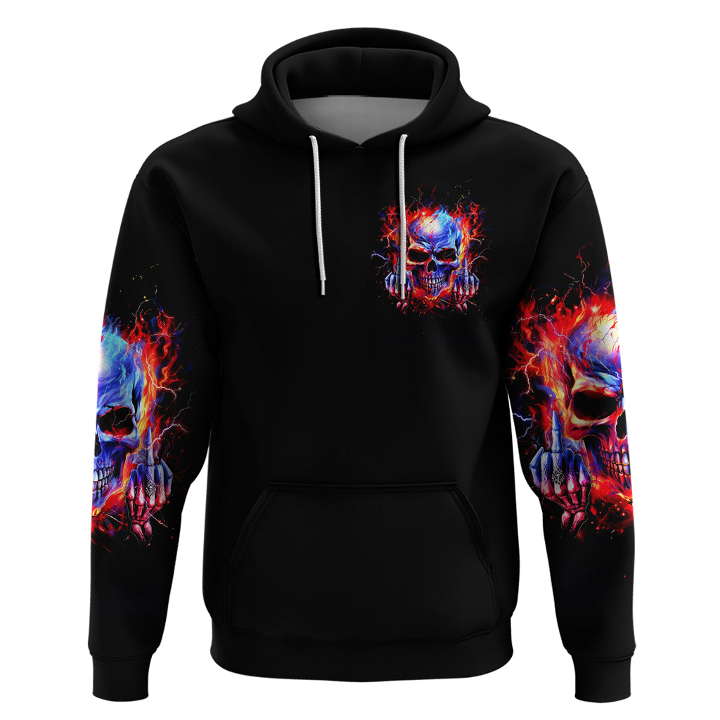 Flame Skull Zip Hoodie My Give A Fuck Is Broken But My Go Fuck Yourself Is Fully Functional - Wonder Print Shop