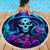 Skull Lady Beach Blanket Rose Skull She Whispered Back Iam The Storm - Wonder Print Shop