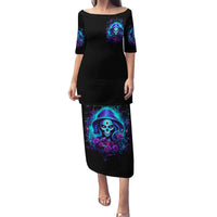 Skull Lady Family Matching Puletasi and Hawaiian Shirt Rose Skull She Whispered Back Iam The Storm - Wonder Print Shop