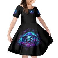 Skull Lady Family Matching Short Sleeve Bodycon Dress and Hawaiian Shirt Rose Skull She Whispered Back Iam The Storm - Wonder Print Shop