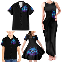 Skull Lady Family Matching Tank Maxi Dress and Hawaiian Shirt Rose Skull She Whispered Back Iam The Storm - Wonder Print Shop