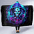 Skull Lady Hooded Blanket Rose Skull She Whispered Back Iam The Storm