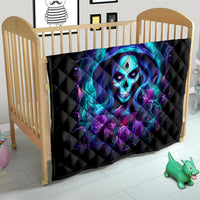 Skull Lady Quilt Rose Skull She Whispered Back Iam The Storm - Wonder Print Shop