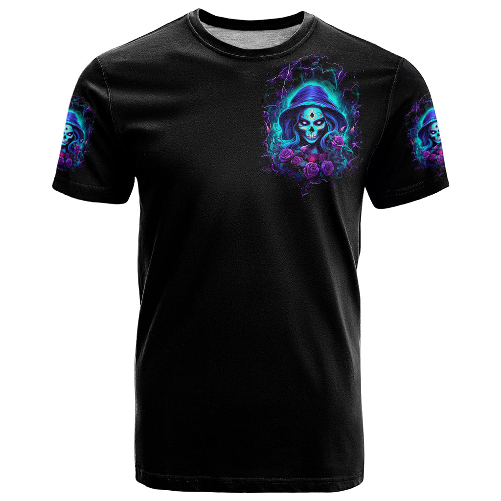 Skull Lady T Shirt Rose Skull She Whispered Back Iam The Storm - Wonder Print Shop