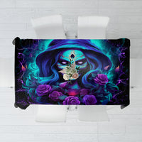Skull Lady Tablecloth Rose Skull She Whispered Back Iam The Storm - Wonder Print Shop
