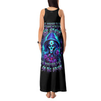 Skull Lady Tank Maxi Dress Rose Skull She Whispered Back Iam The Storm - Wonder Print Shop