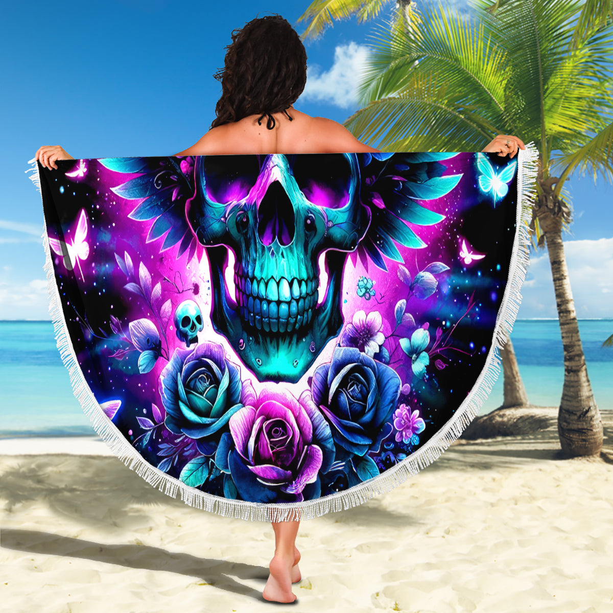 Skull Wings Beach Blanket So The Bitch In Me Came Out To Play - Wonder Print Shop
