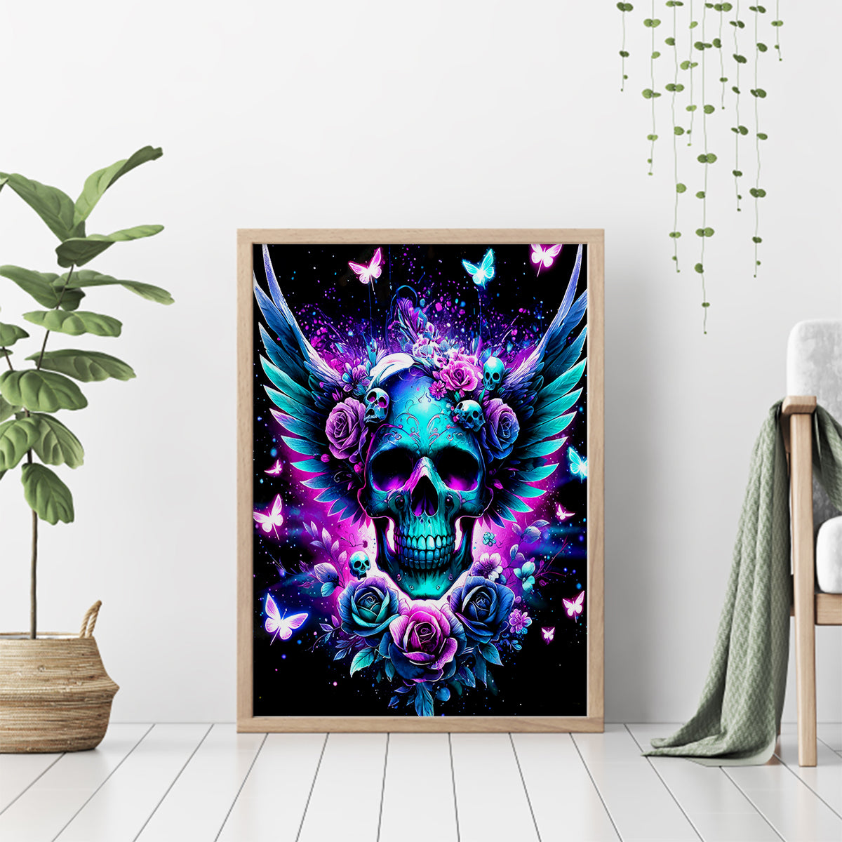 Skull Wings Canvas Wall Art So The Bitch In Me Came Out To Play - Wonder Print Shop