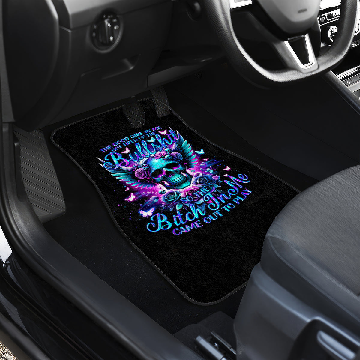Skull Wings Car Mats So The Bitch In Me Came Out To Play - Wonder Print Shop