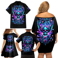 Skull Wings Family Matching Off Shoulder Short Dress and Hawaiian Shirt So The Bitch In Me Came Out To Play - Wonder Print Shop