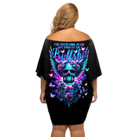 Skull Wings Family Matching Off Shoulder Short Dress and Hawaiian Shirt So The Bitch In Me Came Out To Play - Wonder Print Shop
