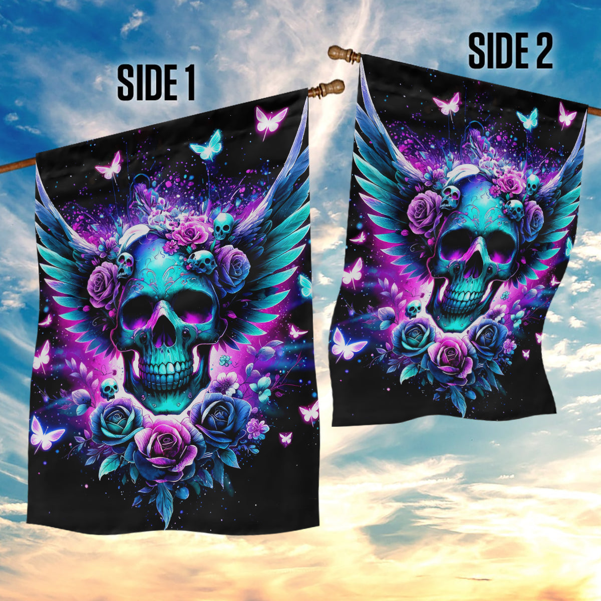 Skull Wings Garden Flag So The Bitch In Me Came Out To Play - Wonder Print Shop
