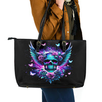 Skull Wings Leather Tote Bag So The Bitch In Me Came Out To Play - Wonder Print Shop