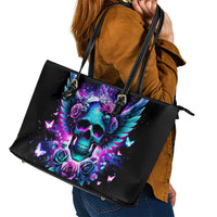 Skull Wings Leather Tote Bag So The Bitch In Me Came Out To Play - Wonder Print Shop