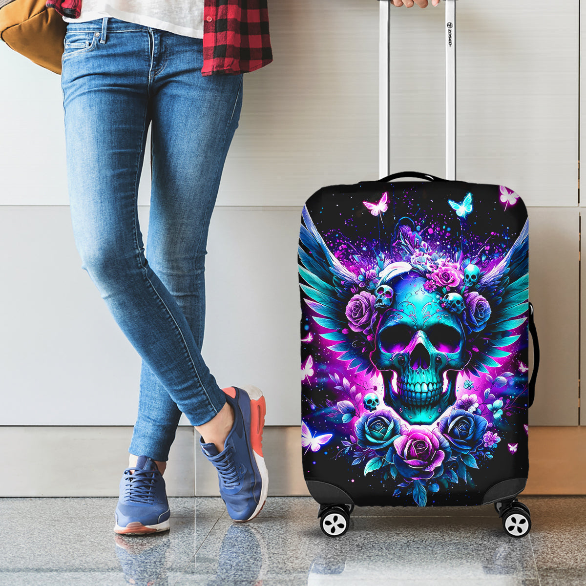 Skull Wings Luggage Cover So The Bitch In Me Came Out To Play - Wonder Print Shop