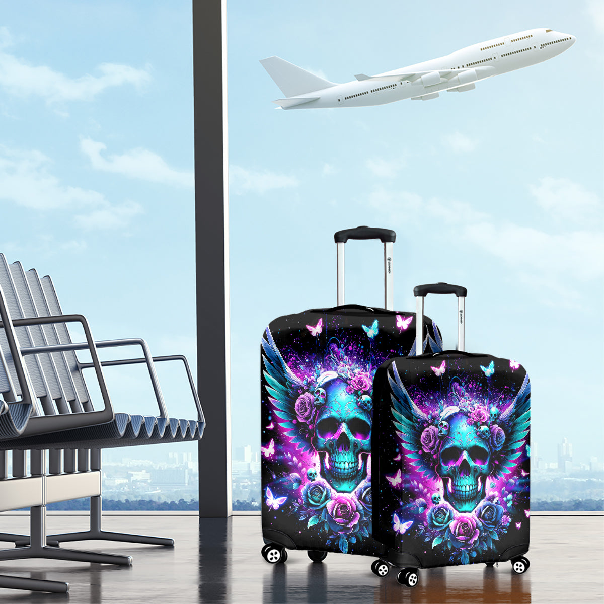 Skull Wings Luggage Cover So The Bitch In Me Came Out To Play - Wonder Print Shop