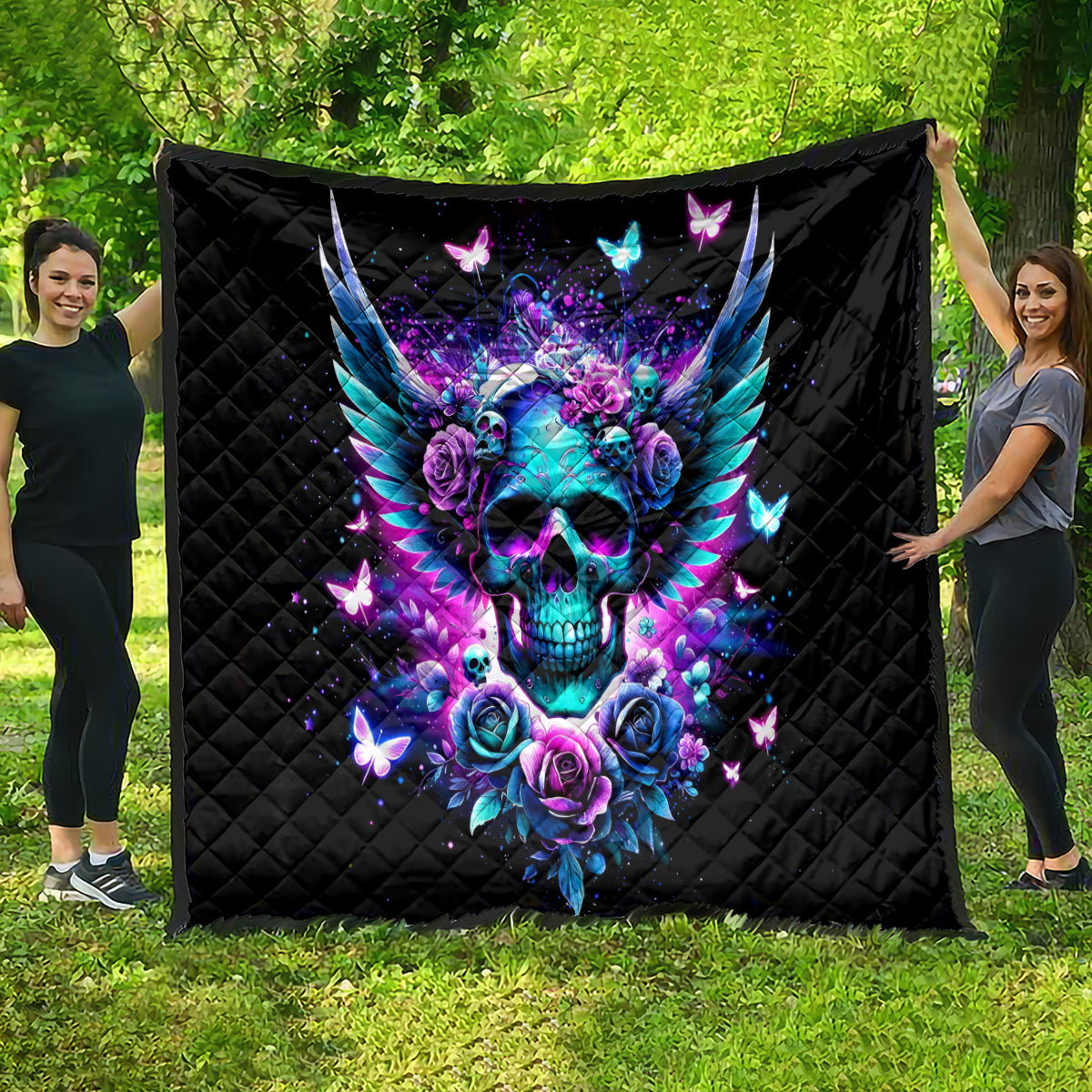 Skull Wings Quilt So The Bitch In Me Came Out To Play - Wonder Print Shop