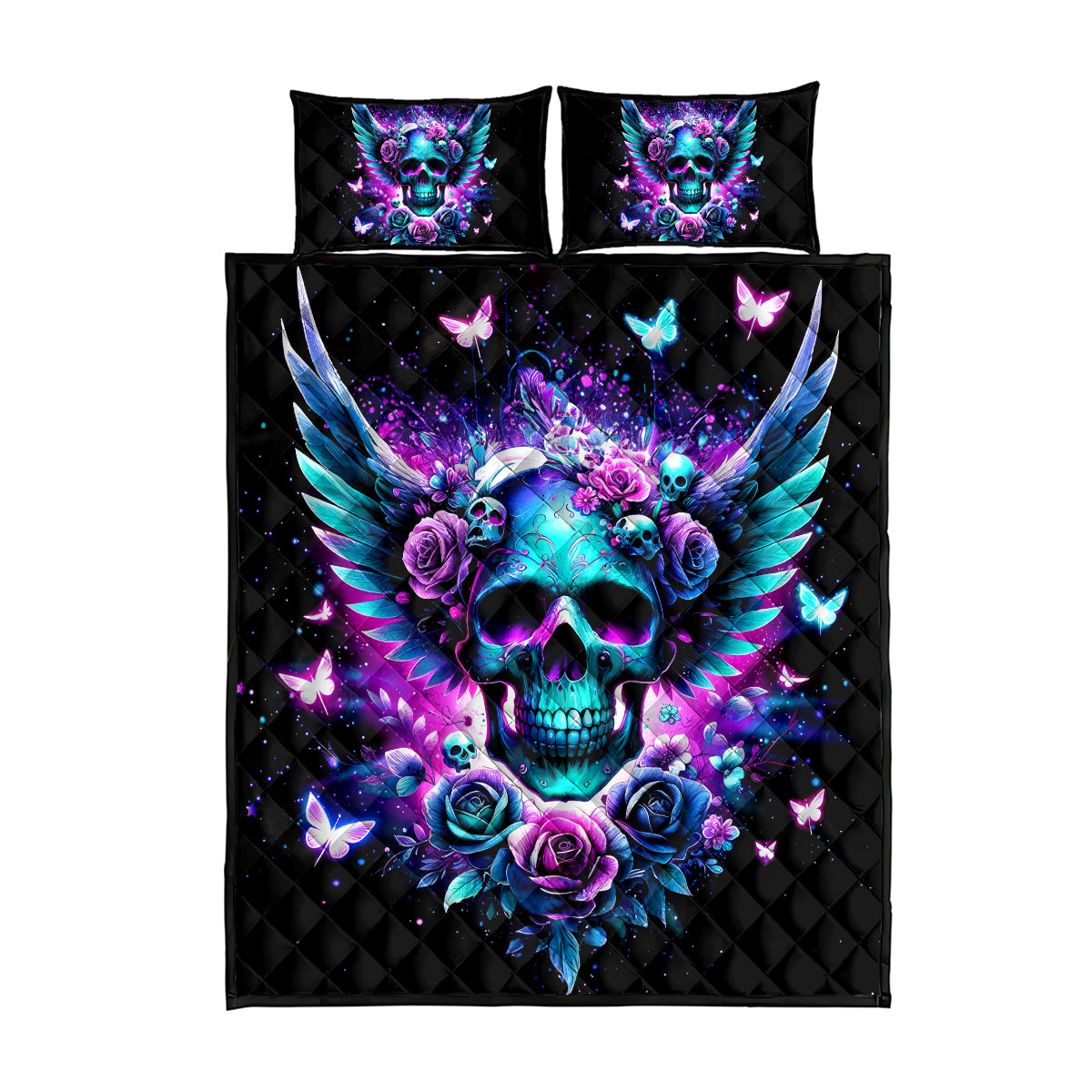 Skull Wings Quilt Bed Set So The Bitch In Me Came Out To Play - Wonder Print Shop