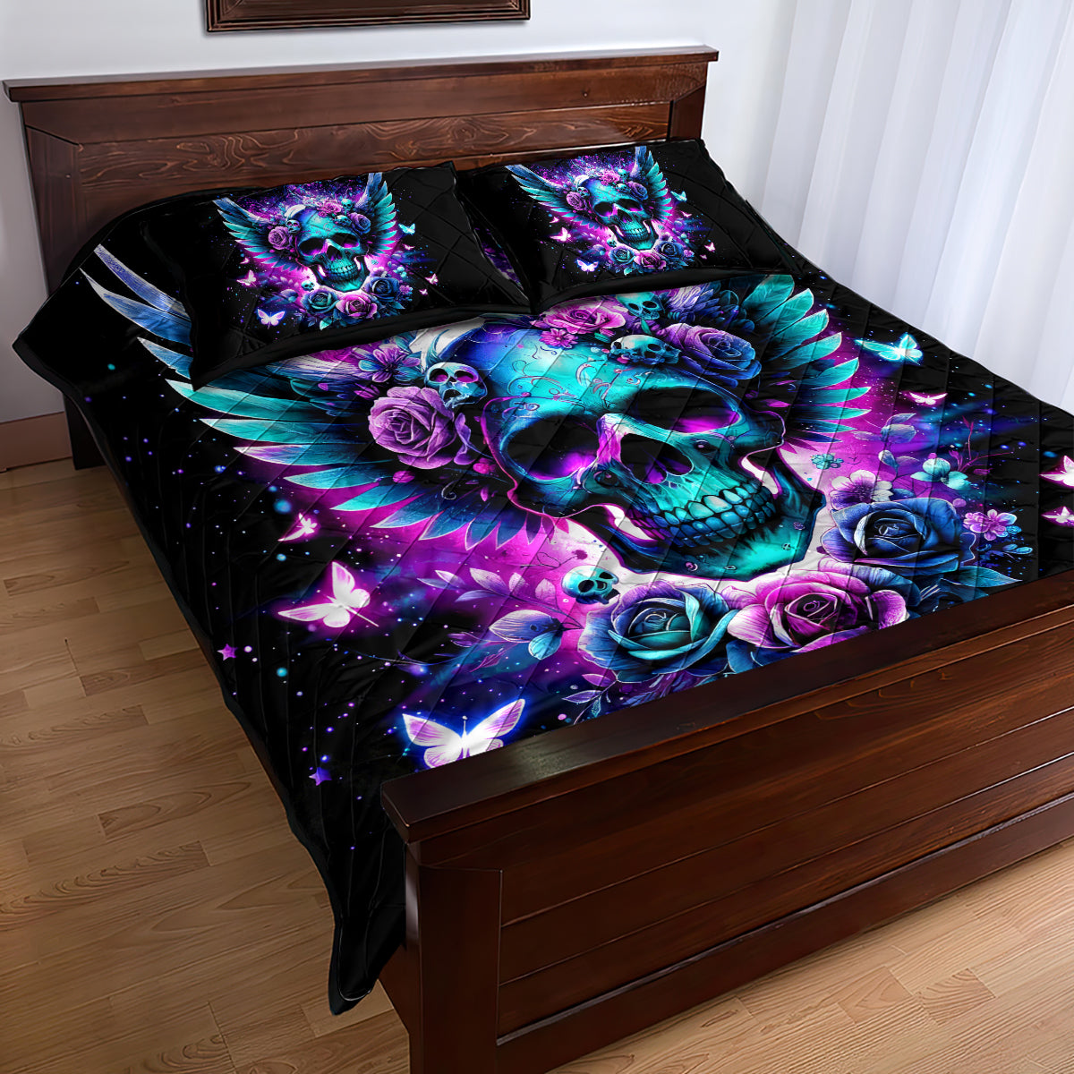 Skull Wings Quilt Bed Set So The Bitch In Me Came Out To Play - Wonder Print Shop