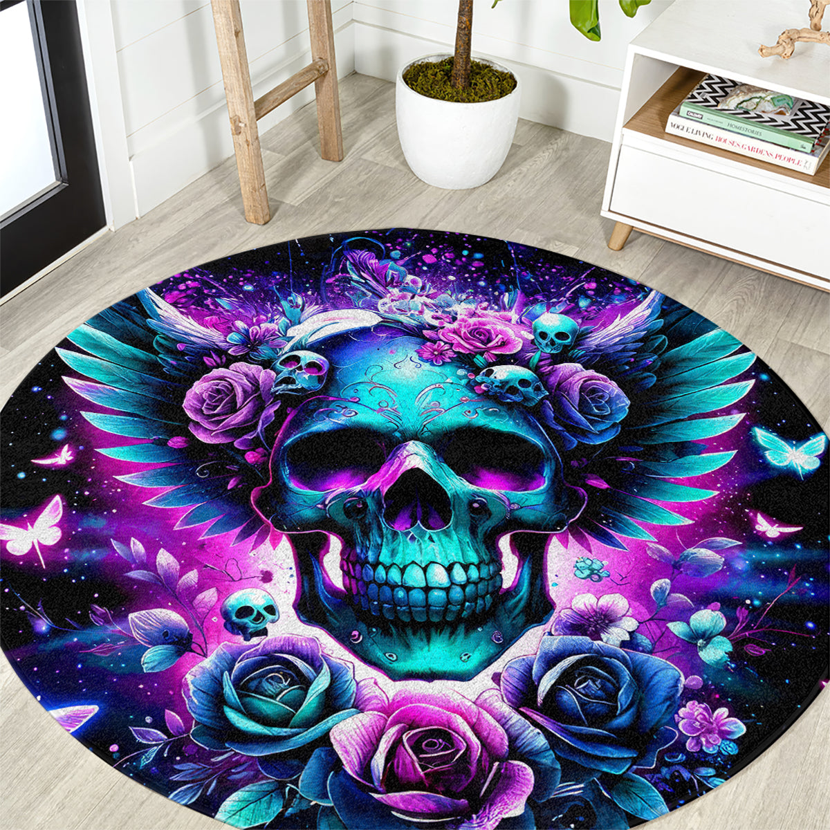 Skull Wings Round Carpet So The Bitch In Me Came Out To Play