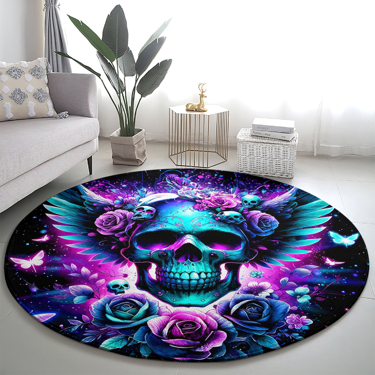 Skull Wings Round Carpet So The Bitch In Me Came Out To Play