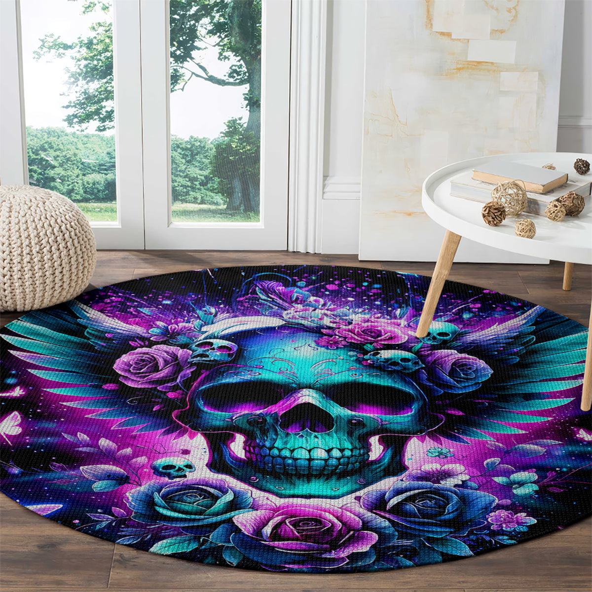 Skull Wings Round Carpet So The Bitch In Me Came Out To Play