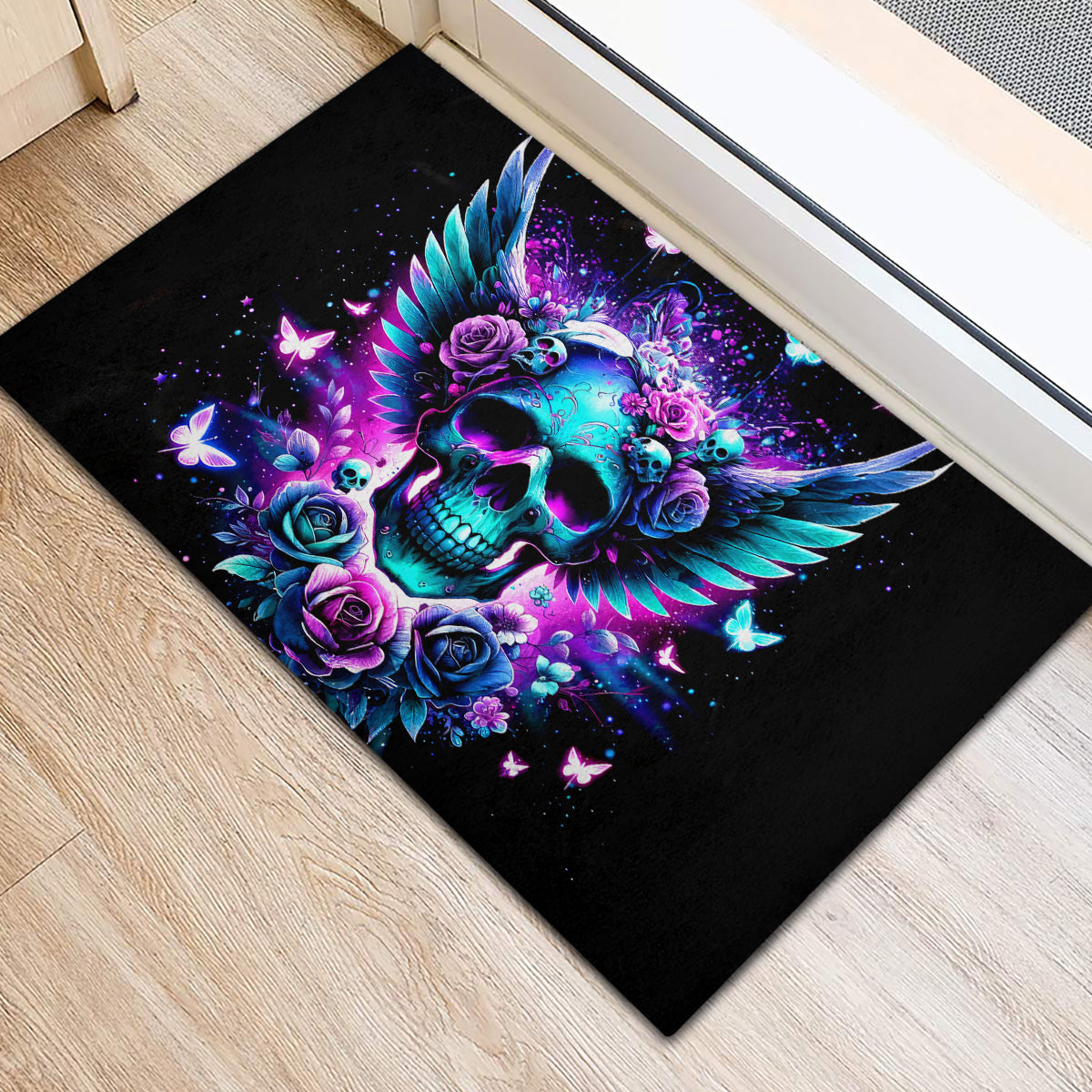 Skull Wings Rubber Doormat So The Bitch In Me Came Out To Play - Wonder Print Shop