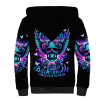 Skull Wings Sherpa Hoodie So The Bitch In Me Came Out To Play - Wonder Print Shop