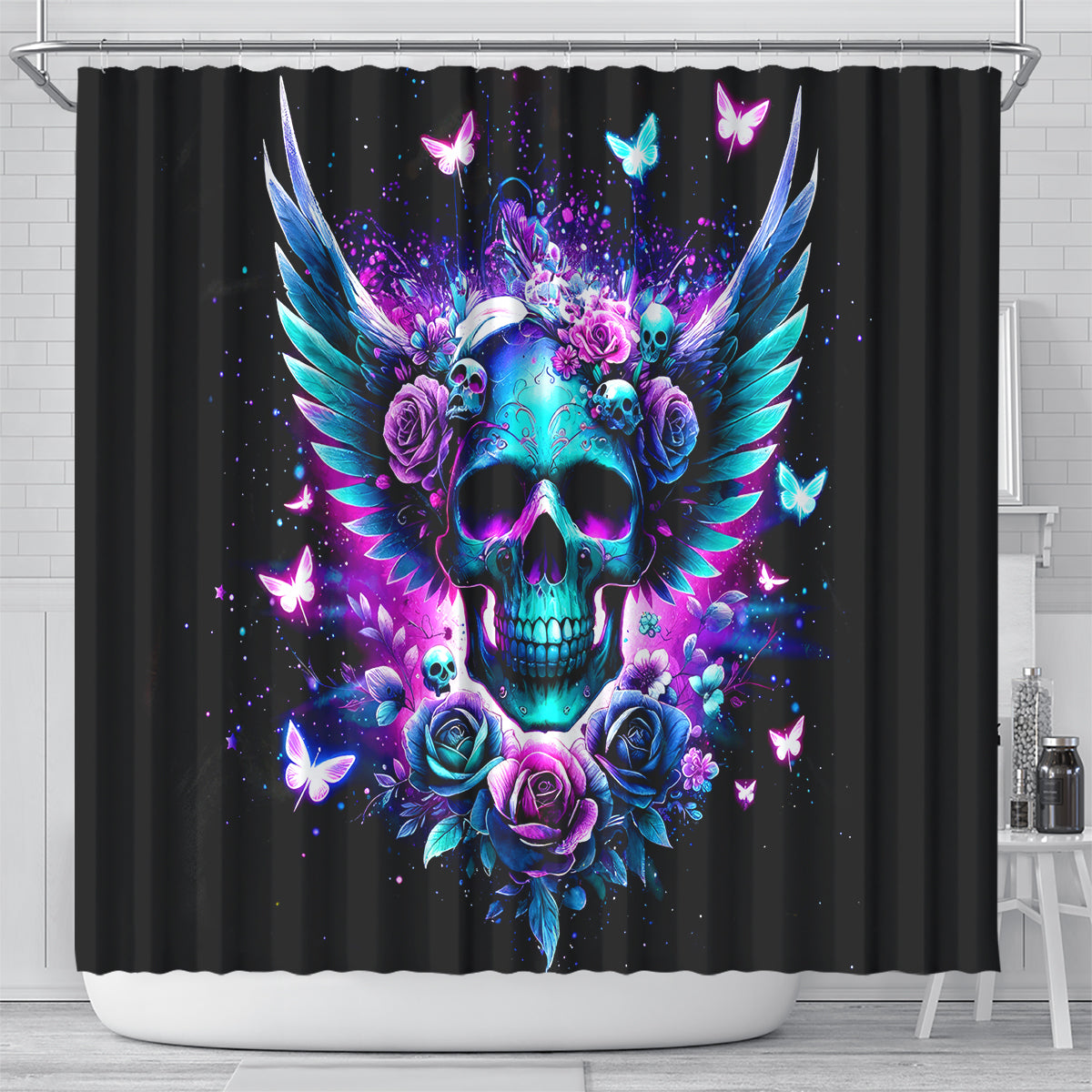 Skull Wings Shower Curtain So The Bitch In Me Came Out To Play