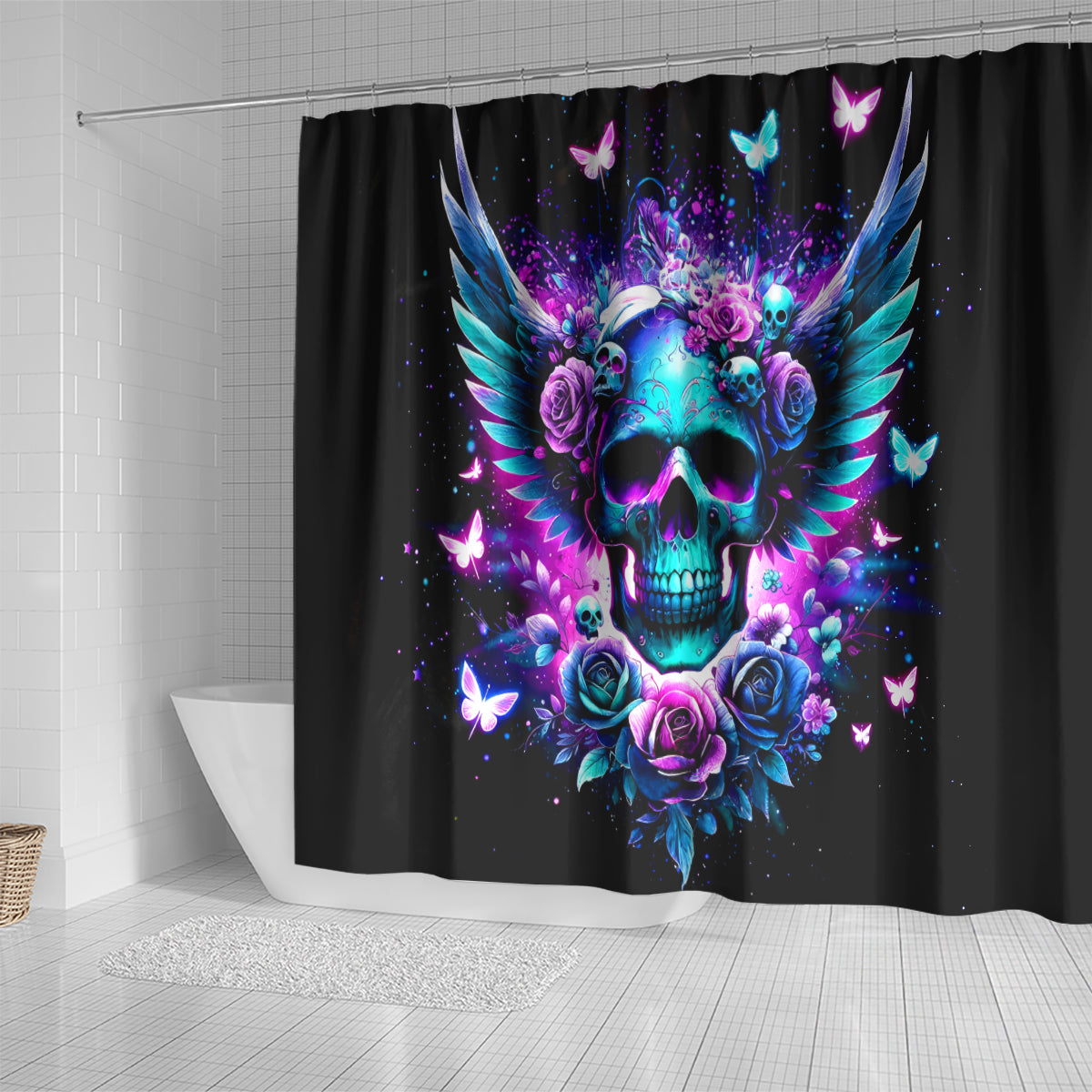 Skull Wings Shower Curtain So The Bitch In Me Came Out To Play