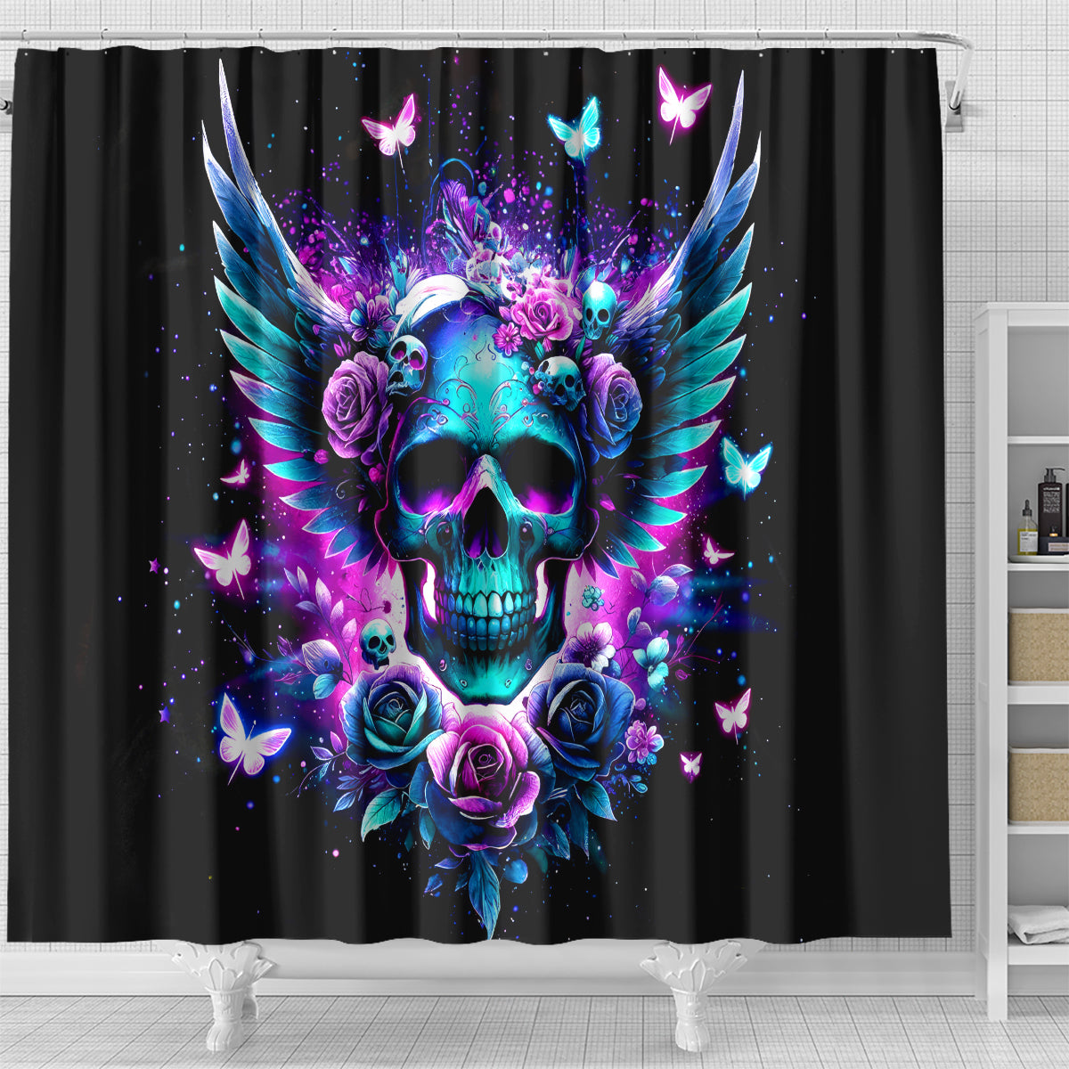 Skull Wings Shower Curtain So The Bitch In Me Came Out To Play